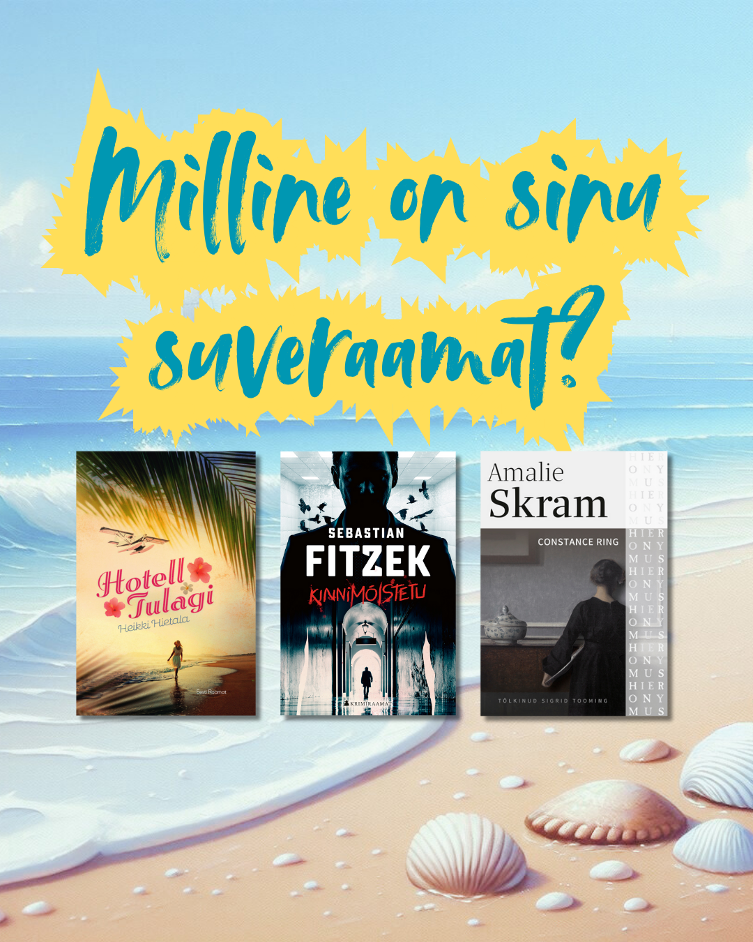 Suvi on puhkuste, päikesepaiste (või siis pleedi ja kuuma tee) ja heade raamatute aeg! See on aeg, mil päevad venivad pikemaks ja raamatud kutsuvad valjuhäälsel