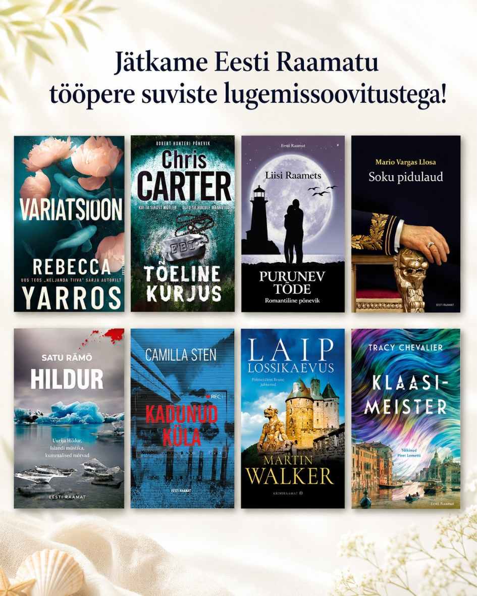 Kui esimesed Eesti Raamatu tööpere soovitused on sulle juba inspiratsiooni andnud, siis nüüd on aeg avastada järgmised raamatud, mis sobivad ideaalselt suvepäev